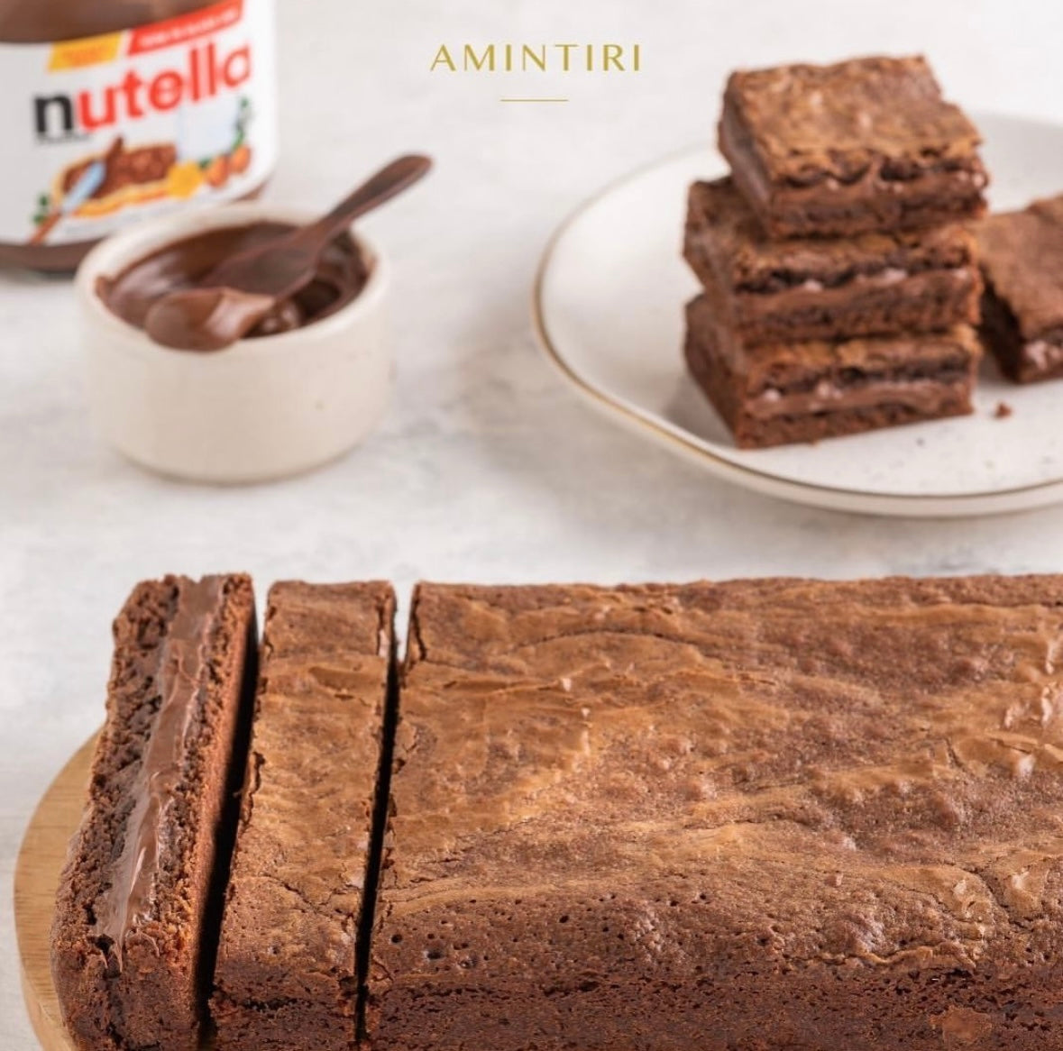 Nutella Brownie (Eggless) - Amintiri