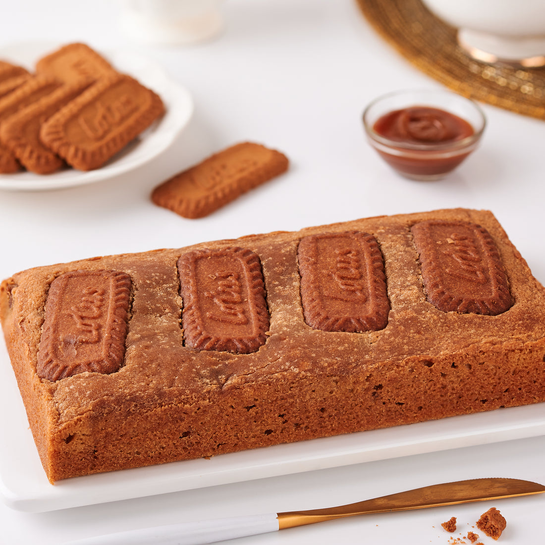 Lotus Biscoff Cake Loaf (Eggless) - Amintiri - Amintiri Bangalore