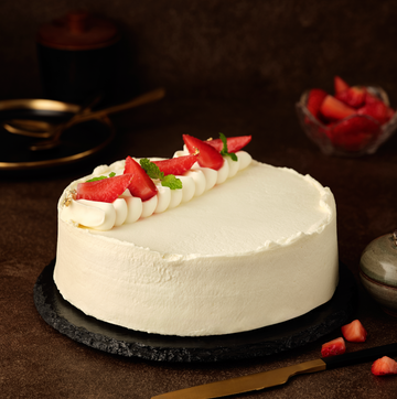 Fresh strawberry and cream cake