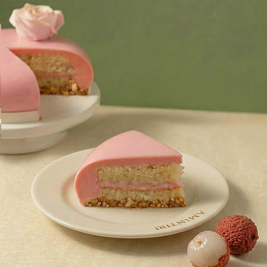 Lychee and Rose Entremet